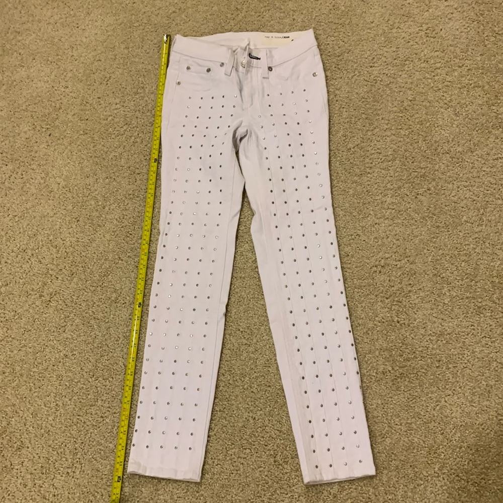 Rag and Bone skinny white jeans, size 24